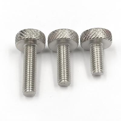 China Custom M3 M4 M6 M8 Aluminum Steel Nickel Plated Single Straight Diamond Knurled Inch Head Screw CNC Machining Service for sale