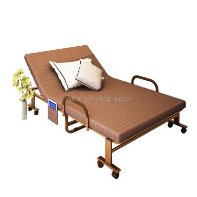 China Easy Assemble Foldable Bed with Adjustable Headrest Thick Mattress with Belt and Steel Eva (65cm) for sale