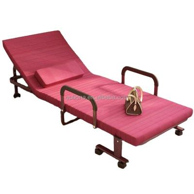 China Modern Adjustable Headrest Folding Bed With Comfortable Mattress (70cm) for sale