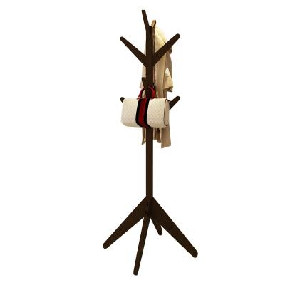 China Modern 8 Hooks Wooden Coat Rack Clothes Rack Hat Bag Jacket Coat Hanger Stand Coat Rack for sale