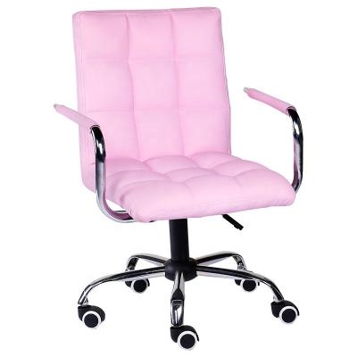 China Modern Ergonomic PU Leather Computer Desk Swivel Chair Wheels Salon Barber for sale