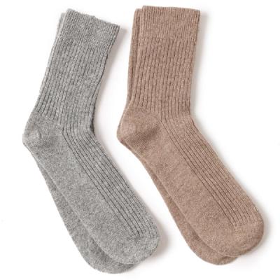 China Designer Sustainable Brand Fashion Colorful Cute Ladies Cashmere Knit Socks Custom Design Logo Short Slouch Thermal Thick Women Winter Socks for sale