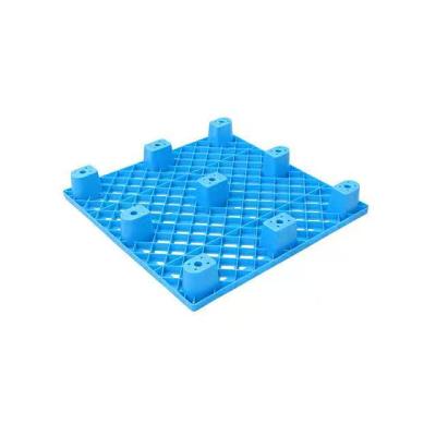 China 1000*1200*140 mm HDPE Single Faced Four Way Entry Single Faced Plastic Pallet With Nine Legs For Warehouse Goods Storage Using for sale