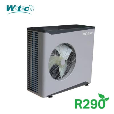 China Wotech 220V 15kw Bombas de calor aire a agua Monobloque R290 A / A Euro estándar en venta