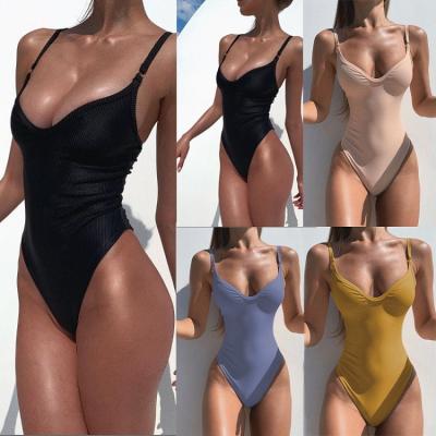 China Brief Halter Front Girls Swimsuits Womens One Size Spaghetti Strap Crochet Plus Size Solid Color Manufacturers Patches Bathing Suits for sale