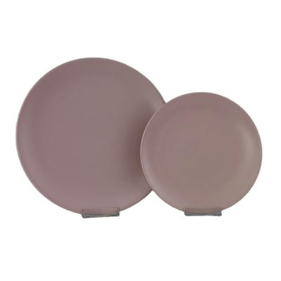 China Disposable Ceramic Glaze Mat Bread Dish Ceramic Steak Dish for sale