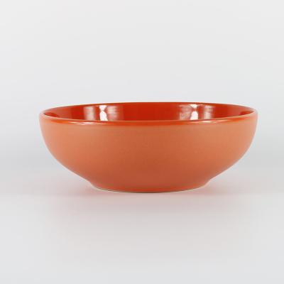 China Solid Color Disposable Bowl / Acrylic Salad Bowl Colored / Ceramic Matte Gloss Bowl for sale