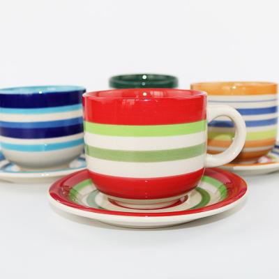 China Viable Wholesale 12pcs 350cc Uruguay Cup and Saucer Set for sale