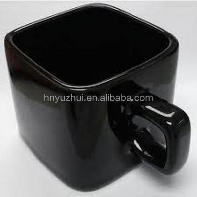 China Sustainable Porcelain 10 oz Ceramic Square Mug for sale