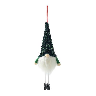 China Sequin Cloth + Christmas Sequin Old Man Doll Dwarf Doll Long Faceless Light House Electronic Three Button Legs Doll Ornaments Wholesale for sale