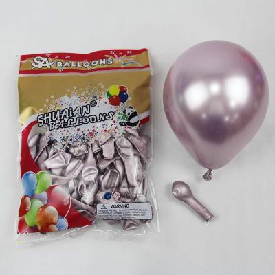 China Birthday Party Arrangement Make A Proposal Arched Helium 100 Pcs Latex Balloons High Quality Birthday Party Decoration 5 Inch Metal Chrome Balloon for sale