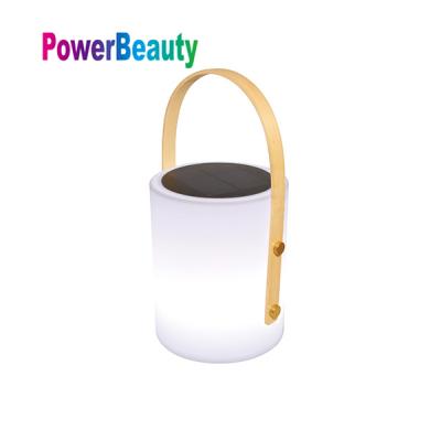 China Modern Multicolor Change LED Handle Lamp With Rechargeable Battery Solar Charging Led Table Lamp for sale