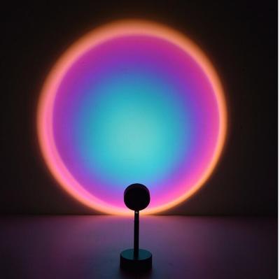 China Sports Stadiums Small Night Light For Living Room Bedroom Sunset Projector Sunset Projection Lamp Led Table Light Rainbow for sale