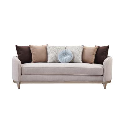 China Other Modern Price Discount Design Piping Velvet Sofa Couch Three-Seat Sofa Set Fabric Sofa for sale