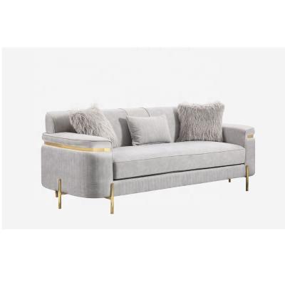 China Other Living Room Fabric Sofa Set Modern Classic Stainless Steel Gold Legs Fabric Sofa for sale