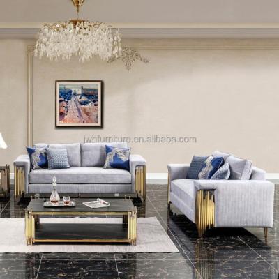 China Other Modern Living Room Fabric Sofas Stainless Steel Leg Sofa Set Furniture Shenzhen Sofa for sale