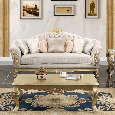 China Other Living Room Sofa Home Furniture Couch Fabric Set Loveseat Antique Sofa 3 Seat French Wooden Sofa for sale