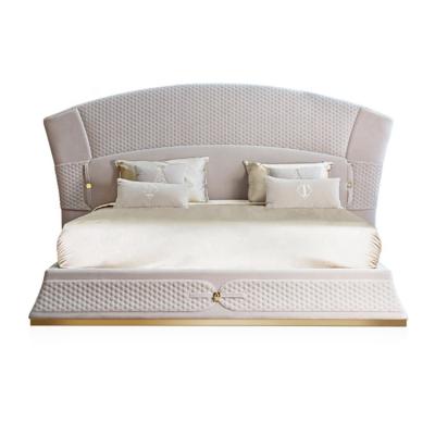 China Other American Queen 1.8m Queen 1.8m Double Full Bed New Full Size Soft Leather Headboard Upholstered Bed for sale