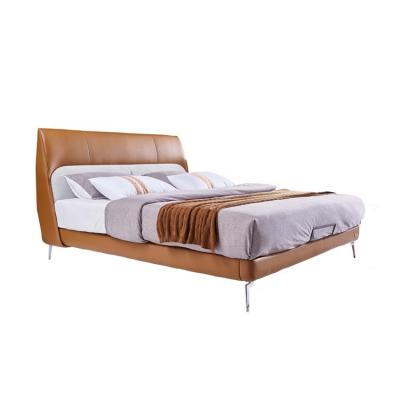 China Factory Direct Selling Latest Design Double Bedroom Furniture Luxury Classic Queen King Other Leather Bed for sale