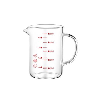 China TQVAI Water Measuring Cup Coffee Measuring Cup Viable Glass Scale Glass Measuring Cup for sale