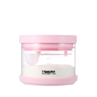 China Freshness Preservation Tqvai Factory Supply Kitchen Storage Jars Food Grade Airtight Glass Storage Container With Lid for sale