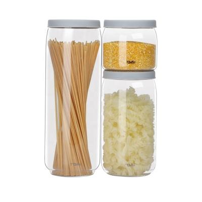 China Freshness Preservation TQVAI Dry Food Food Grade Kitchen Storage Jar Airtight Glass Canisters Sealed Jars For Sugar Salt for sale