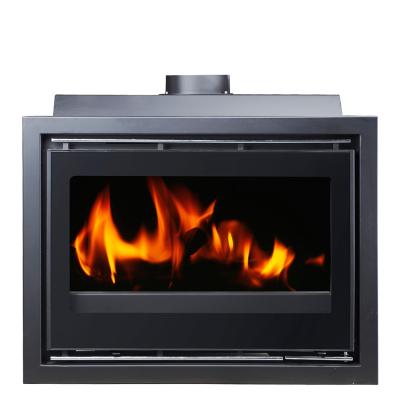 China InsertWood indoor stove wall heating room longest lifespan muti-fuel wood stove fireplace see through China factory for sale