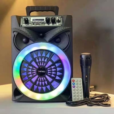 China QS-834 Wireless 8 Inch Spekaer High Power Speaker Kimiso Home Portable Outdoor Wireless Karaoke With Microphone Support USB FM FM Card for sale