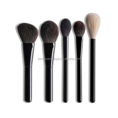 China Angular Blush OVW DLH Makeup Brush Set Goat Hair Makeup Brushes For Eyeshadow Powder Eyeliner Cosmetic Tools Browbrush for sale