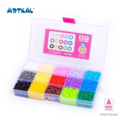 China Safety Durable Using Low Price 2.6mm Mini Artkal Hama Beads Perler Beads Box Artkal Fuse Bead Kit for sale