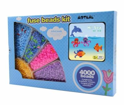 China Food Grade PE Safe Non-Toxic Plastic Kids Open 90 Colors Perler-Beads 2.6mm Hama Artkal Beads Mini 2.6mm for sale