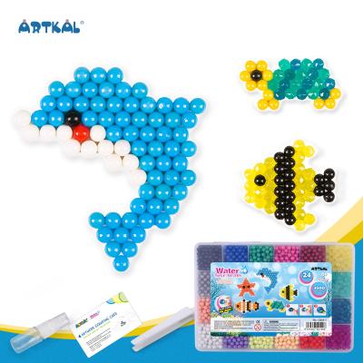 China PVA 24 Colors Artkal Water Fuse Beads 5mm Kit Water Perler Beads Water Spray Fuse Beads Kits For Kids for sale