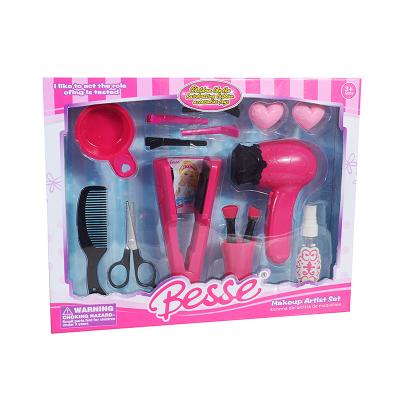 China Security Girl Pretend Hair Dryer Dress Up Game Toy Set for sale