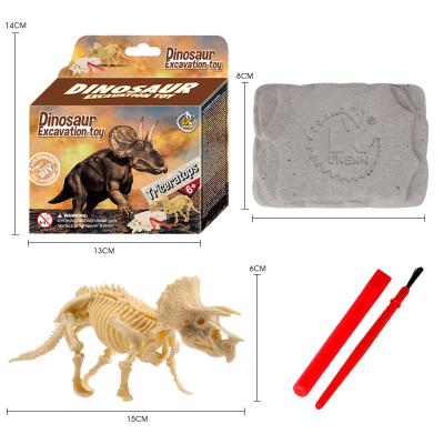 China Children's Learing Toys Educational Toy Archeology Excavation Dinosaur Fossil Module Plaster Archeology Children for sale