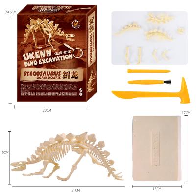 China Children's Learing Toys Dino Skeleton Kit Plastic Dinosaur Excavation Kit DIY Items Wholesale For Kids Dig Toys Educational Toys for sale