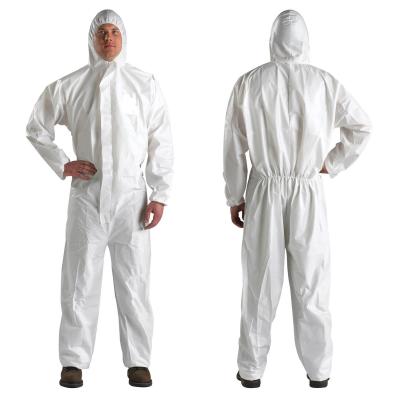 China Disposable white micro porous coverall with hood,S-XXL,against dust and oil,Tyvek function for sale