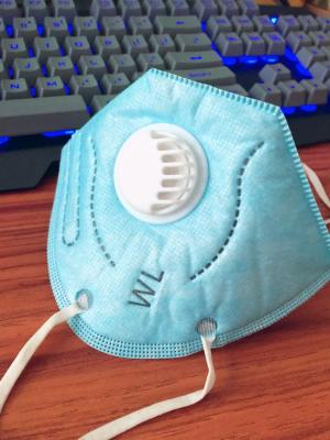 China Non-woven Face Mask with valve for adult,rubber/spandex/ear-loop,white blue grenn etc for sale