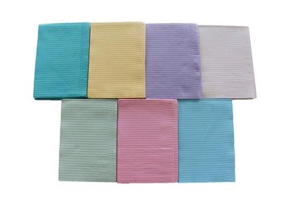 China Disposable multi-colored dental paper laminated with film bib for medlical treatment for sale