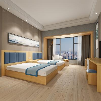 China Framework Undertake Hotel Projects Customize Hotel Suite Furniture Bed Modern Wood Hotel Bedroom Sets for sale