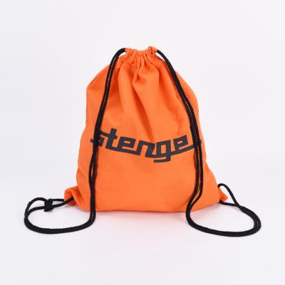 China Waterproof promotional custom polyester drawstring bag backpack drawstring shopping bag school waterproof drawstring bag for sale