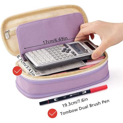 China Large Capacity Pencil Case Homecube Storage Stationery Organizer Pen Marker Holder Pouch Box Makeup Bag Eco-friendly Oxford Cloth for sale