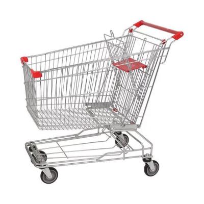 China High Quality Durable Supermarket Push Trolley Metal Grocery Cart For Supermarket for sale