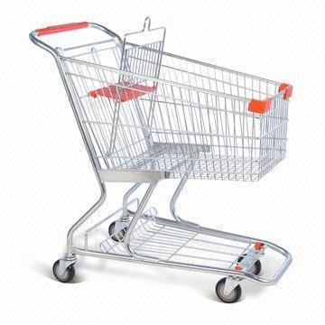 China Durable Colllapsible American Kind Of Trolley Supermarket Collapsible Wheeled Shopping Carts for sale