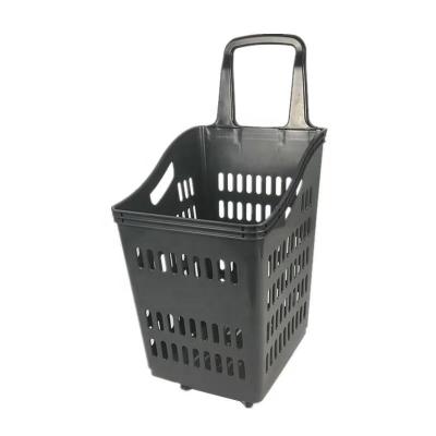 China Economy Factory Direct Sale Plastic Material High Capacity Shopping Basket With Handle for sale