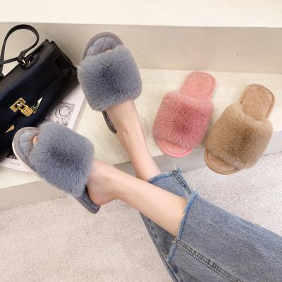 China 2022 Fashion Trend Hot Selling Plus Size Women Flat Soft Light House Plush Stuff Indoor Slippers for sale