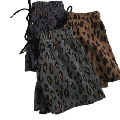 China 2022 new women shorts leopard print hot workable casual pants slim fit gym women shorts high waist for sale