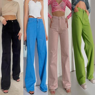 China Streetwear High Waist Casual Black Jeans Color Fade Proof Custom New Fashion Women Loose Pants Loose Jeans for sale