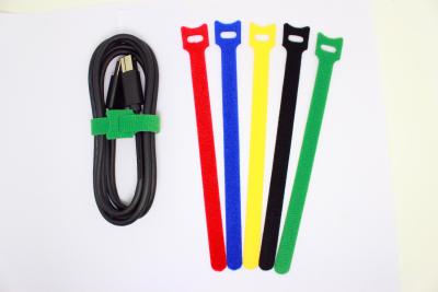 China Customized self adhesive hook and loop 100%nylon/polyester back to back  cable ties for sale