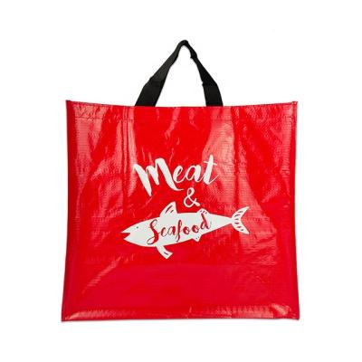 China OEM/ODM Reusable Custom Customer Gift Favor 115gsm PP Woven Laminated Shopping Tote Bag Recycle for sale