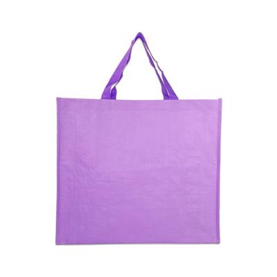 China OEM/ODM Grocery Tote Reusable Promotional Luxury Reusable PP Woven Bag Shopping With Custom Logo for sale